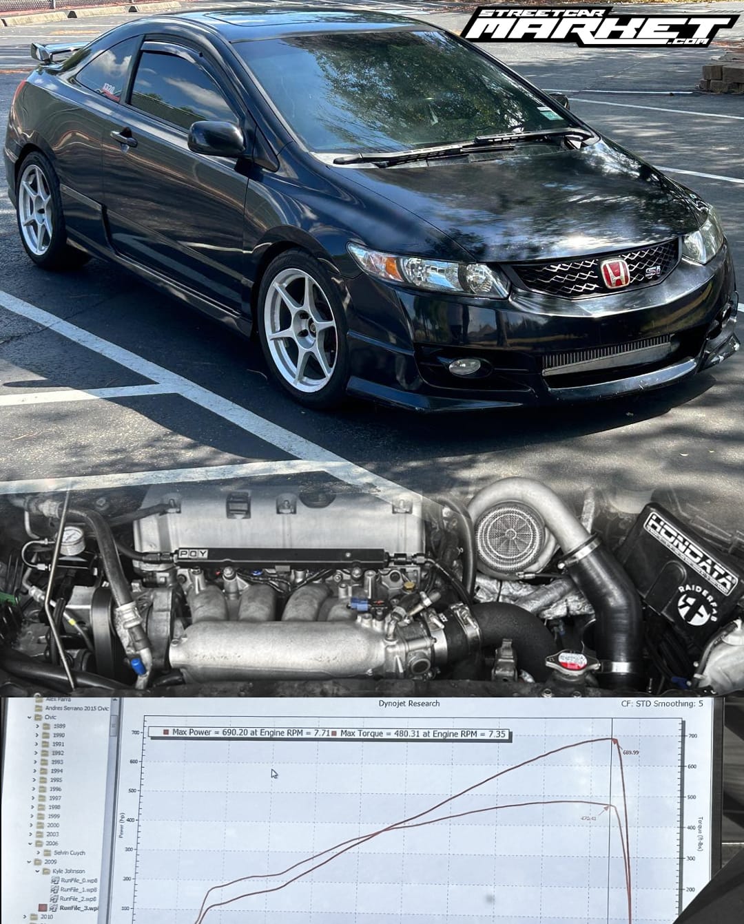 690whp 2009 Honda Civic SI Coupe